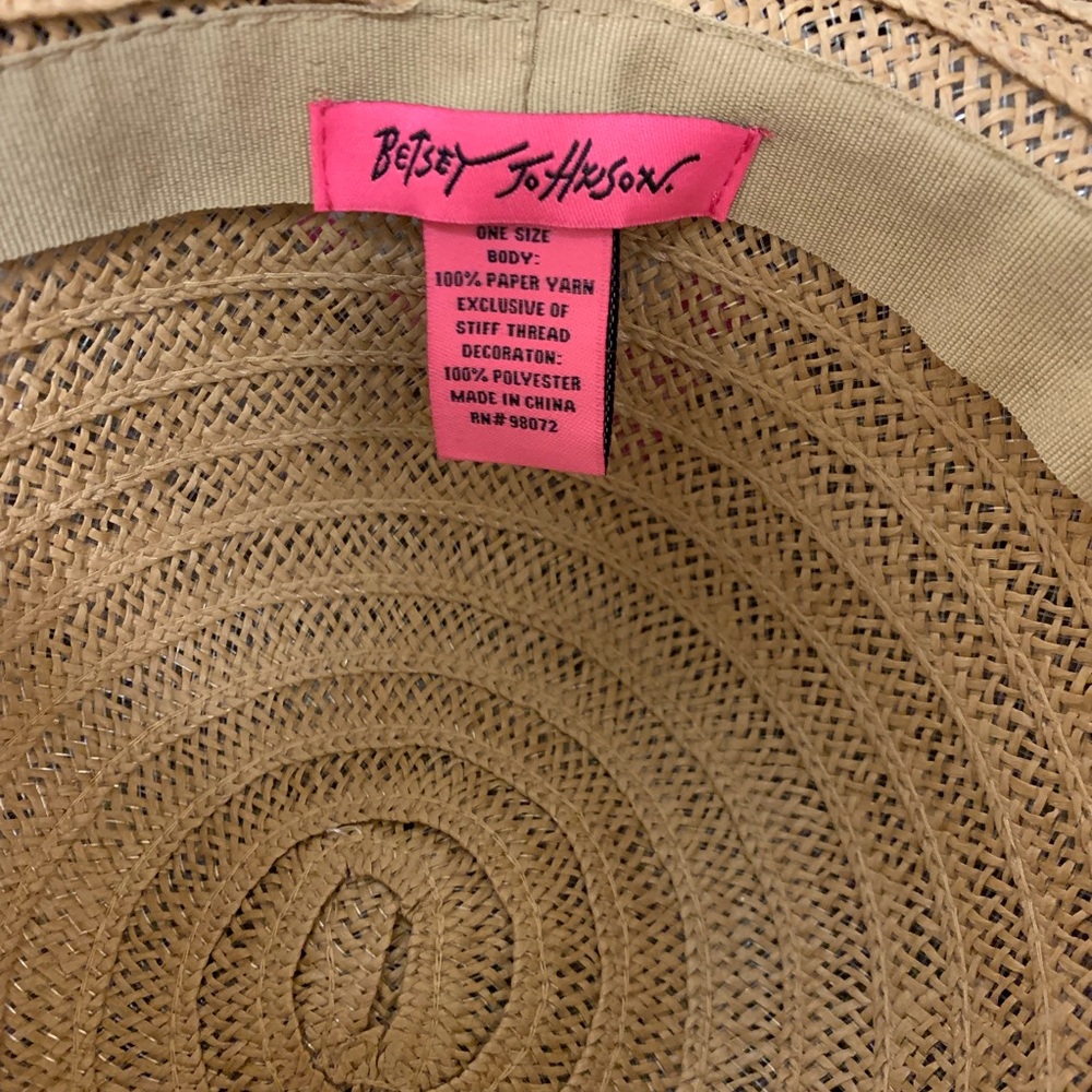 NWT Betsey Johnson Friged Floppy Hat - Picture 6 of 6